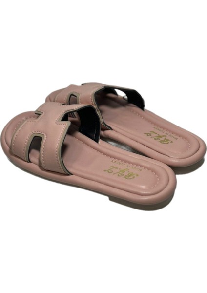 Günlük Ev Terliği Deri H Model Yumuşak Tabanlı Dış Mekan Terliği fırsatları