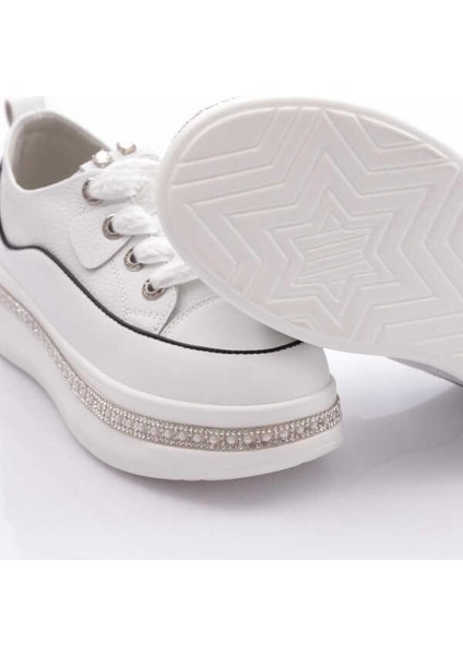 Guja 24K308-1 Taş Sargılı Kalın Taban Kadın Sneaker Ayakkabı