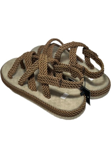 Parmak Arası Ip Örgülü Hasır Sandalet Terlik fırsatları
