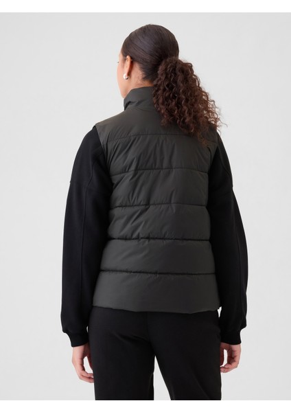 Kadın Siyah Gap Logo Coldcontrol Puffer Şişme Yelek indirimleri