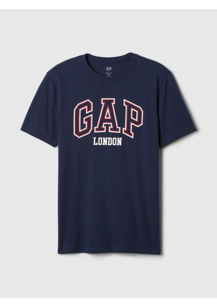 Erkek Lacivert Everyday Soft Gap London Logo T-Shirt