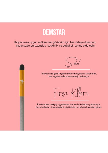 Professional Makeup Brush Champagne Far Süngeri Aplikatörü Makyaj Fırçası No:24