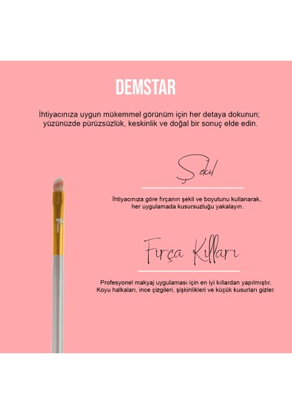 Professinal Makeup Brush Champagne Açılı Eyeliner Makyaj Fırçası No:19