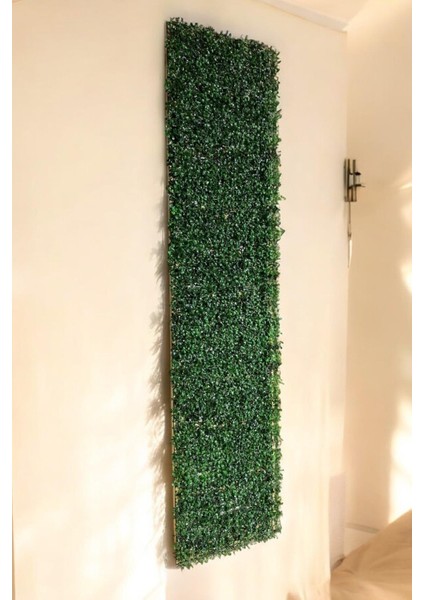 Doğal Ahşap Panel Yapay Çiçek Bitki Duvar Kaplama 40X180