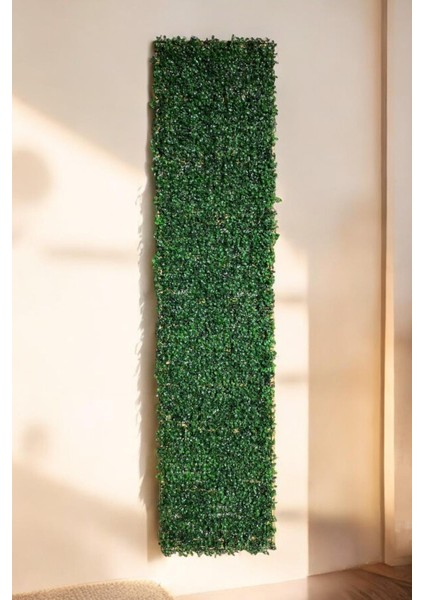 Doğal Ahşap Panel Yapay Çiçek Bitki Duvar Kaplama 40X180