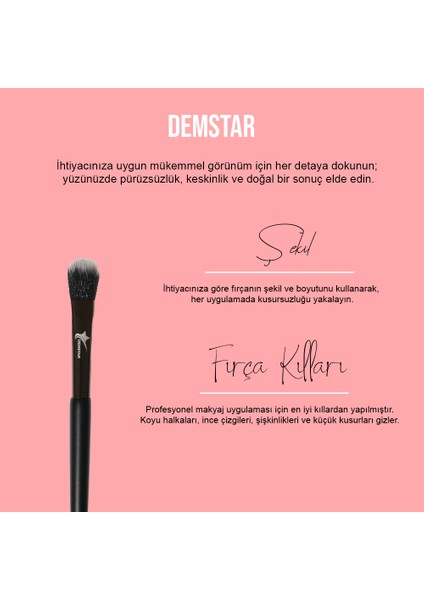 Professional Makeup Brush Soft Hair Serisi Aydınlatıcı Ve Kapatıcı Çok Amaçlı Makyaj Fırçası No:34