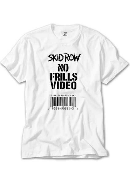 Skid Row No Frills Video Beyaz T-Shirt