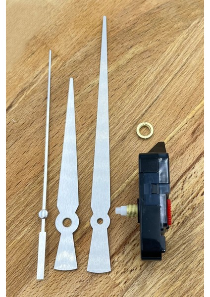 Duvar Saati Mekanizması Göbeği, Akrep Yelkovan Saniye, Akar, Askılı, 14 Mm Şaft, Yüksek Tork, Gümüş fiyatları