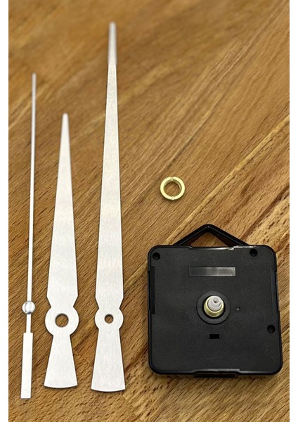 Duvar Saati Mekanizması Göbeği, Akrep Yelkovan Saniye, Akar, Askılı, 14 Mm Şaft, Yüksek Tork, Gümüş indirimleri