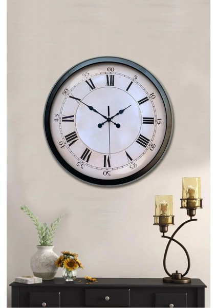 40 Cm Metal Romen Rakamlı Eskitme Model Modern Dekoratif Lüks Duvar Saati fırsatları