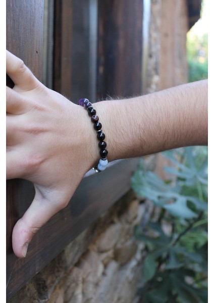 Çok Renkli Doğal Taş Şık Bileklik, Tarzınıza Özgün Dokunuş