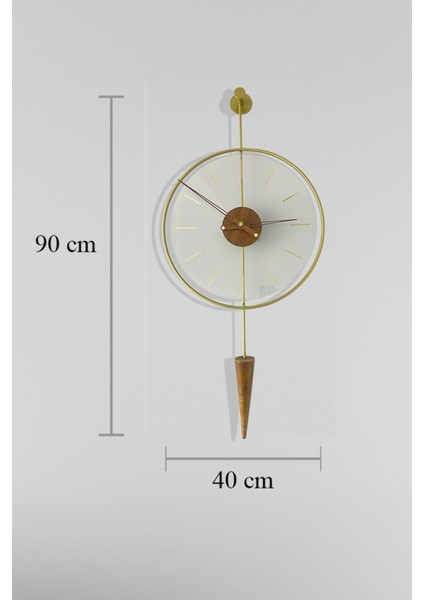 Masippi Glazing Gold Ceviz Göbek, Modern Metal Ve Cam Tasarım Duvar Saati fırsatları