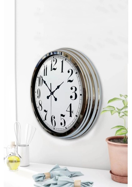 40 Cm Metal Düz Rakam Dekoratif Klasik Modern Lüks Duvar Saati modelleri