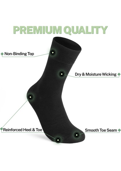 Vegan ve Organik Bambu Soket Siyah Çorap 12'li modelleri