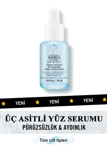 Clearly Corrective Pürüzsüzleştirici Üçlü Asit Peeling Cilt Serumu - AHA, BHA ve PHA ile