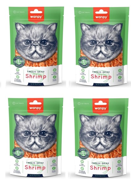 Freeze-Dried Donduralark Kurutulmuş Karides Kedi Ödülü 20 Gr. x 4 Adet