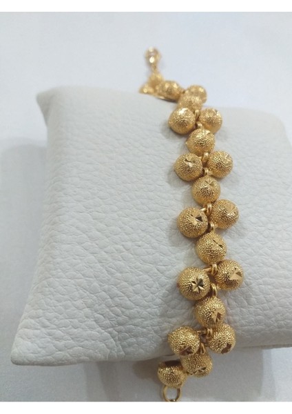 Şık kadın bileklik, 22 ayar altın kaplama, zarif tasarım, altın renkli takı fiyatları