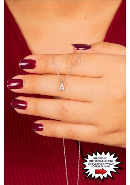 925 ayar gümüş kadın kolye, zarif ve şık pembe zirkon detaylı aksesuar