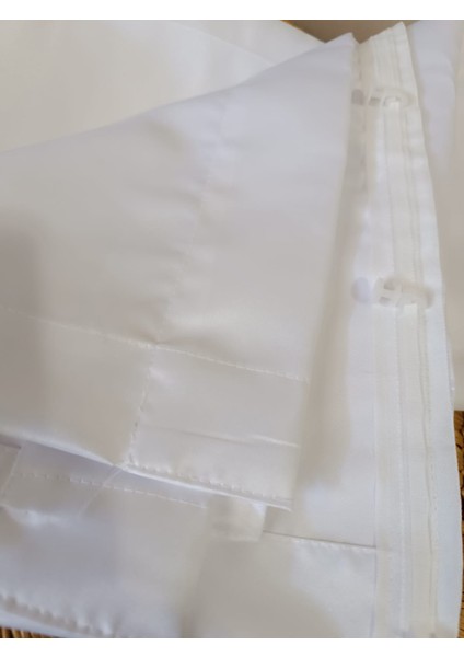 Saten Güneşlik Perde Korniş Düğmeli modelleri