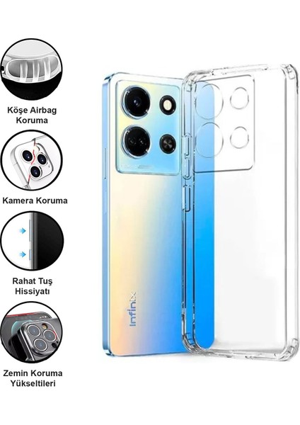 Infinix Note 30 Pro Kılıf Şeffaf Kamera Korumalı Esnek Yumuşak Silikon fiyatları