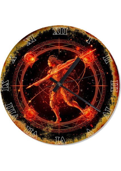 Mızraklı Savaşçı Şekilli Duvar Saati