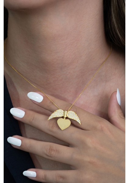 Kişiye Özel Gümüş Kalp Kolye, Sevgiliye Zarif ve Şık Takı, 925 Ayar, Zirkon Taşlı modelleri