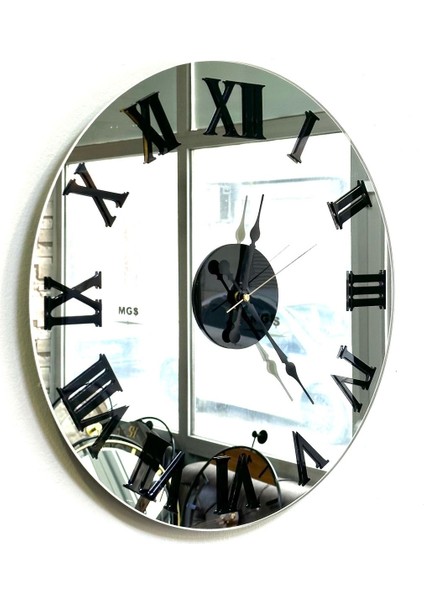 Duvar Saati 55 Cm Aynalı Duvar Saati Siyah Roma Rakamlı Duvar Saati fiyatları