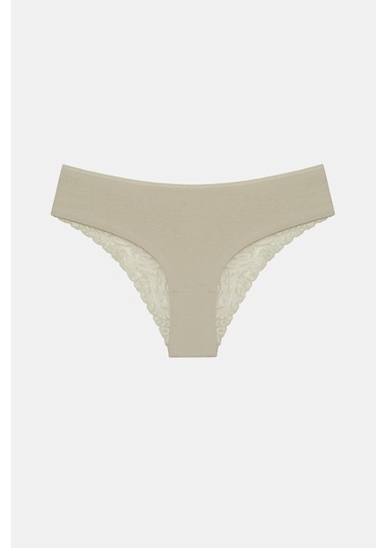 Natural Tones Lacy Detailed 3lü Hipster Külot