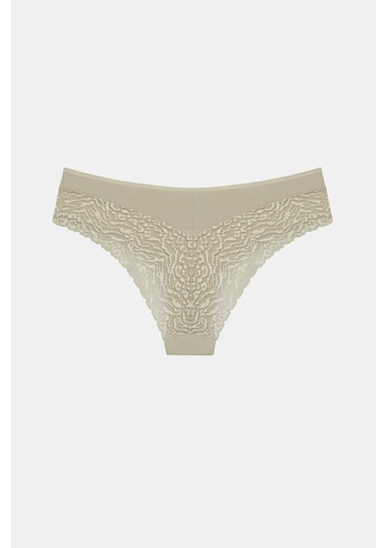 Natural Tones Lacy Detailed 3lü Hipster Külot