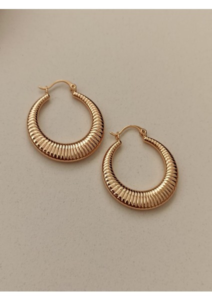 Xuping Çizgili Halka Küpe