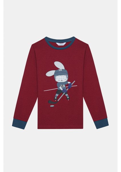 Erkek Çocuk Curling Bunny 2li Çok Renkli Pijama Takımı
