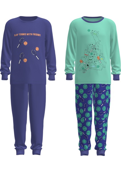 Erkek Çocuk Of Dogs 2li Çok Renkli Pijama Takımı