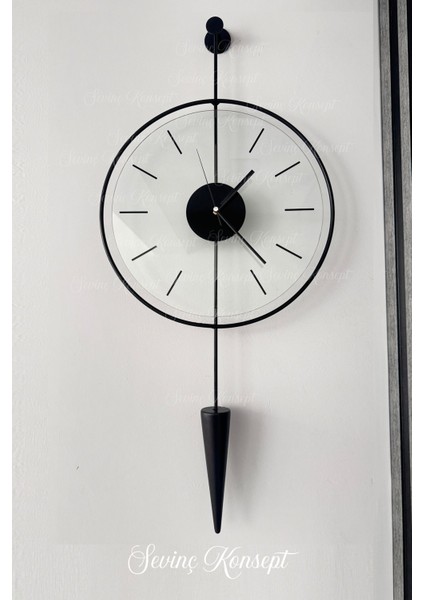 Masippi Glazing Siyah, Modern Metal Ve Cam Tasarım Duvar Saati fiyatları