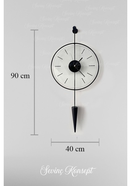 Masippi Glazing Siyah, Modern Metal Ve Cam Tasarım Duvar Saati fırsatları