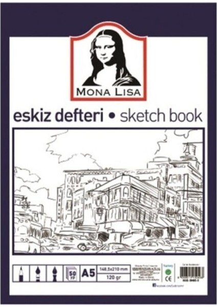 Mona Lisa Eskiz Defteri (Sketch Book) A5 120 Gr. 50 Yp.