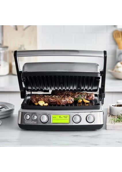 Elite Thermolon Seramik Yüzeyli Çelik  Grill Tost Makinesi