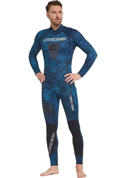 Tokugawa Man 3 mm Mavi Kamuflaj Dalış Elbisesi Large