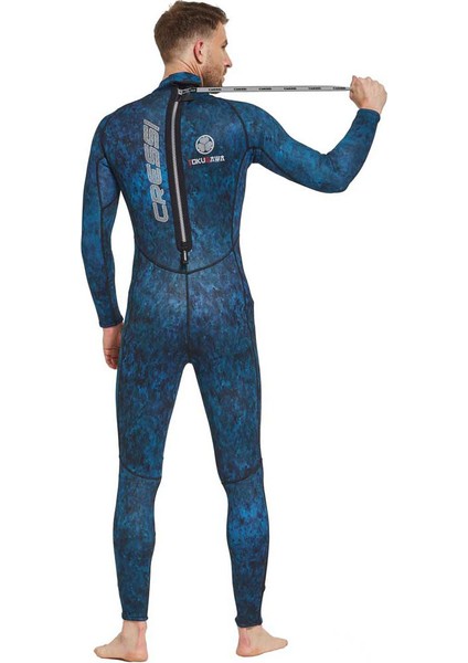 Tokugawa Man 3 mm Mavi Kamuflaj Dalış Elbisesi Large