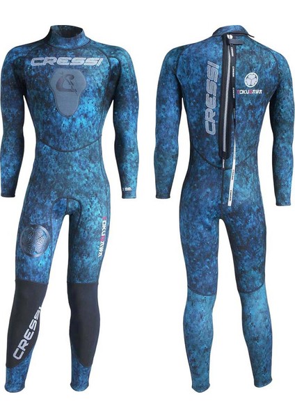 Tokugawa Man 3 mm Mavi Kamuflaj Dalış Elbisesi Xlarge