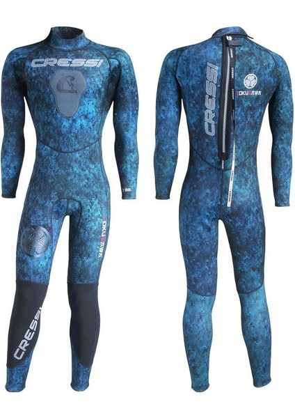Tokugawa Man 3 mm Mavi Kamuflaj Dalış Elbisesi Xlarge