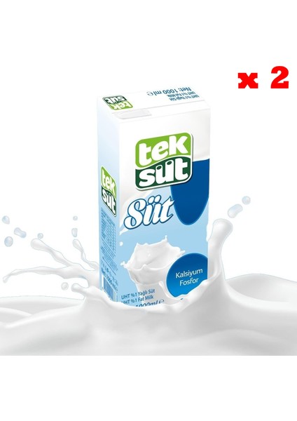 Teksüt Süt 1lt %1 Yağlı Süt