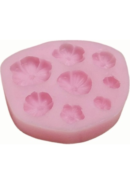 8'li, Sekizli Mini Minyatür Çiçek Seti Silikon Kalıp K-1324, Kokulu Taş Sabun Alçı Mum Kalıbı fiyatları