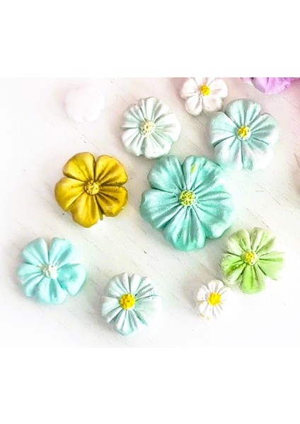 8'li, Sekizli Mini Minyatür Çiçek Seti Silikon Kalıp K-1324, Kokulu Taş Sabun Alçı Mum Kalıbı modelleri