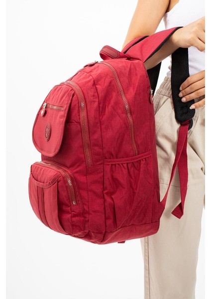 Lise Okul Sırt Çantası Çok Cepli Okul Çantası Hafif Klinkır Kumaş 43*30 cm Seyahat Çantası