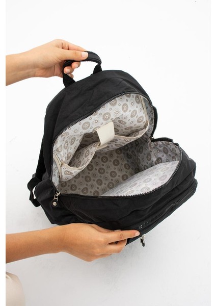 Lise Okul Sırt Çantası Çok Cepli Okul Çantası Hafif Klinkır Kumaş 43*30 cm Seyahat Çantası indirimleri