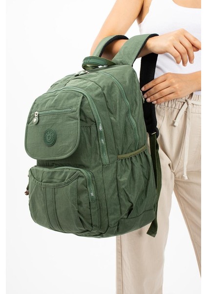 Lise Okul Sırt Çantası Çok Cepli Okul Çantası Hafif Klinkır Kumaş 43*30 cm Seyahat Çantası