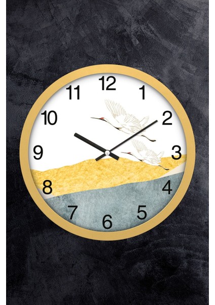 30 Cm Gerçek Cam Sessiz Mekanizma Duvar Saati