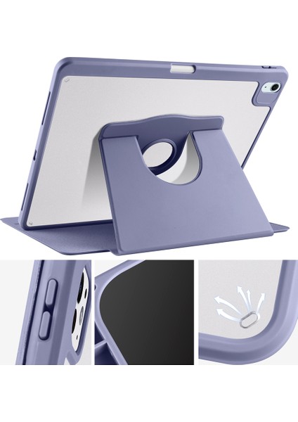 Apple iPad 11.Nesil A16 11inç/10.Nesil 10.9inç Kılıf Termik Kalem Bölmeli Dönebilen Standlı Kılıf Smart Case modelleri