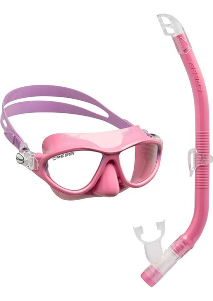 Moon-Top Çocuk Maske Şnorkel Seti Pembe