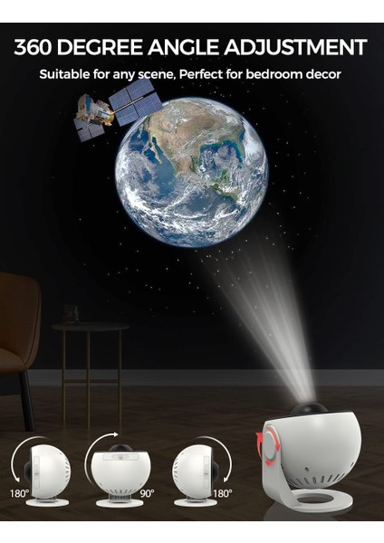 Binlerce Tablo Yıldızlı Gökyüzü Gece Lambası Galaxy Projektör 360 Dönen Çocuklar Için Yatak Odası fırsatları